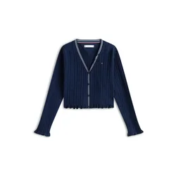 TOMMY HILFIGER Pletena jopa mornarska/bela