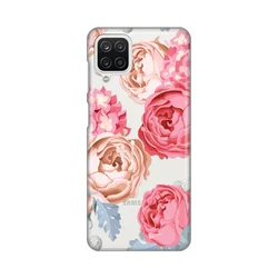Maska Silikonska Print Skin za Samsung A125F Galaxy A12 Pink Flower