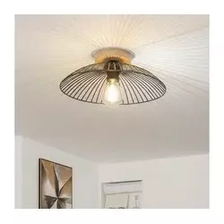 Brilagi - LED plafonski luster CERIA WIRE 1xE27/40W/230V prečnik 26 cm crna/hrast