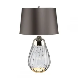 Elstead LENA-TL-S-SMOKE - LED stona lampa LENA 1xE27/60W/230V + 1xGU10/7W siva
