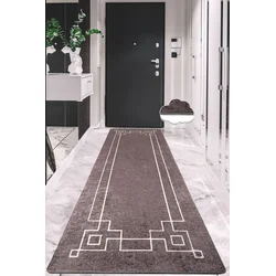 Conceptum Hypnose Tepih Square , Pravougaoni, 100 x 300 cm, Sivi