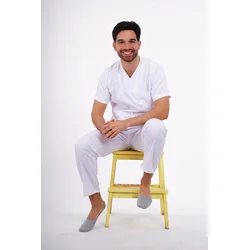 Pureboks Muški komplet medicinske uniforme, Beli