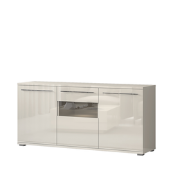 JELA KOMODA K180-3KS/PN - kolekcija Piano - Bež lak/Bež Lak - 180x85x45 cm