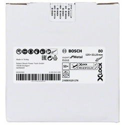 Bosch X-Lock Fiber disk Expert for Metal 2608619174, G80, 125 mm
