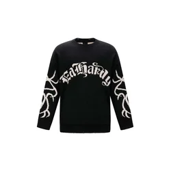 Ed Hardy Pulover Intarsien Tattoo Drache črna/volneno bela