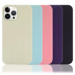 Maska Knit za iPhone 12/ 12 Pro bela.