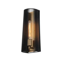 Quintiesse QN-LINARA1-BK - Zidna svetiljka LINARA 1xE27/60W/230V crna/zlatna