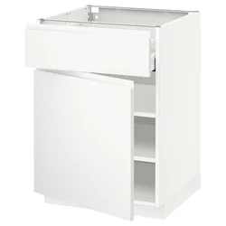 METOD / MAXIMERA Podni element s fiokom/vratima, bela/Voxtorp matirano bela, 60x60 cm