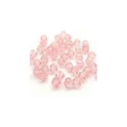Kristalna perla romb 4 mm roze-niska 40 cm