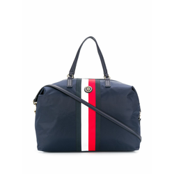 Tommy Hilfiger - logo striped tote - women - Blue