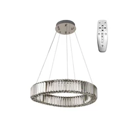 LED prigušiva luster na sajli LED/40W/230V 3000-6500K hrom + daljinski upravljač