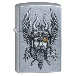 Zippo Upaljač Viking Warrior, Srebrne boje
