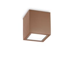 Ideal Lux - Spoljašnje spot svetlo TECHO 1xGU10/20W/230V 15x15 cm IP54 braon