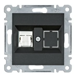Lumina Enojna računalniška vtičnica RJ45 kat. 6 UTP črna WL2153
