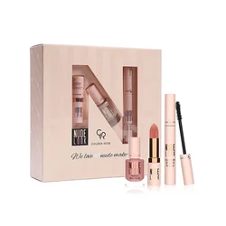 Golden Rose Ženski poklon set Nude Look, Maskara + Ruž + Lak za nokte