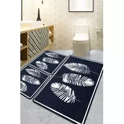 Lessentiel Maison Set 3 prostirke za kupatilo Crni