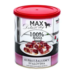 MAX Deluxe Dog piščančji želodčki - mišično meso, v konzervi 800 g