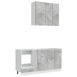 Kuhinjska jedinica LYON 5 pcs Betonska siva Konstruirano drvo