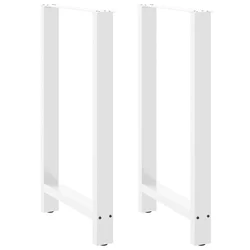 Noge za barski stol Bijele 2 kom 60 x (100-101) cm Čelične