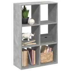 Sobna pregrada / regal za knjige sivi 69,5x29x103,5 cm drveni