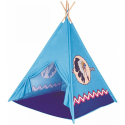 Bino indijanski šator s četiri zida, plavi