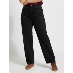 Sinsay - Wide leg farmerke sa ispranim efektom Plus size - crno