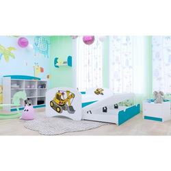 Happy Bebies Krevet 160x80cm sa dodatnim ležajem- Bager
