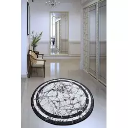 Conceptum Hypnose Tepih Marmor, O100cm, Crno-beli
