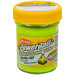 Pasta za ribolov pastrve PowerBait Garlic Yellow svjetlucava prirodni miris
