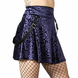 Žensko krilo KILLSTAR - Kitty Pride Skater - Sliva - KSRA006414