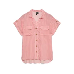 VERO MODA Bluza VMBUMPY rdeča/bela