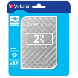 Verbatim HDD 2TB Silver Kocka (53198)