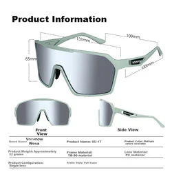 Vozapow Unisex naočare za sunce, Zeleno-sive