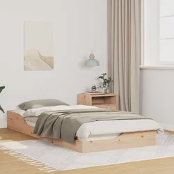Krevetna konstrukcija Smeđa 100 x 210 cm Čvrsto borovo drvo Bež