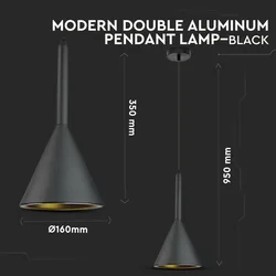 Viseća lampa — METAL BLACK