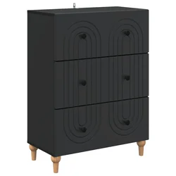 Ormar s ladicama Crna 66 x 34,5 x 90 cm Konstruirano drvo