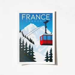Lessentiel Maison Poster Chamonix France-1993, 21x29.7cm