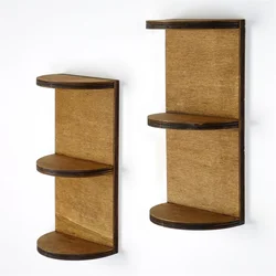Hanah Home Set Zidnih polica Raf259, 30x15x9 cm, 2 komada, Braon