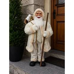 Deda Mraz dekorativna figura L-105, 90 cm, Krem-beli