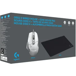 Logitech G502 X Gaming Mouse White + G240 Gaming Mouse Pad