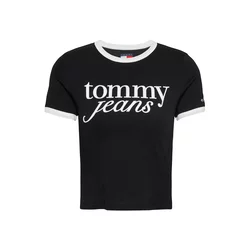 Tommy Jeans Majica črna/bela