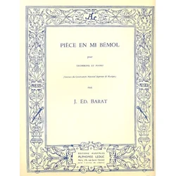BARAT: PIECE EN MI BEMOL POUR TROMBONE NOTE