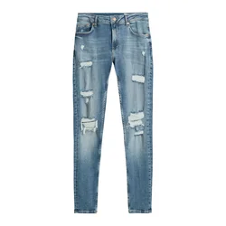 Bershka Kavbojke moder denim
