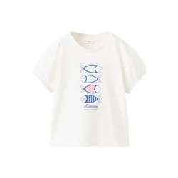 MANGO KIDS Majica SARDINE modra/rumena/roza/off-bela