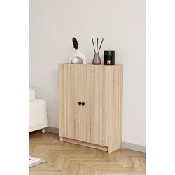 Hanah Home polica za knjige Bili3 Shelf 2 Lid, 80 cm, hrast Sonoma