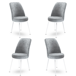 Hanah Home Set 4 trpezarijske stolice Dexa Sivo-Beli