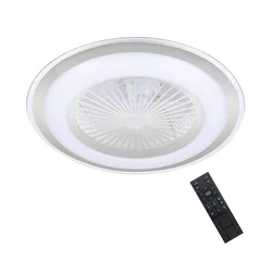 Brilagi - LED prigušiva svetiljka sa ventilatorom RONDA LED/48W/230V srebrna+daljinski upravljač