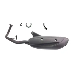 Auspuh sa dvostrukim katalizatorom 6029-30-00006 za skuter Motovene New Flash HF