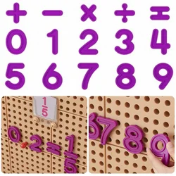 Masterkidz Komplet številk in simbolov za učenje štetja in matematike za stenske plošče STEM 82 kosov.
