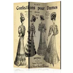 artgeist Paravan Confections Pour Dames, 3-Delni, Dvostranski